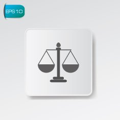 Scale balance symbol vector