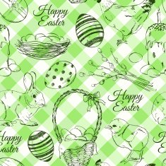 Seamless pattern of Easter symbols N2