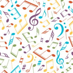 Vector musical pattern with notes N9