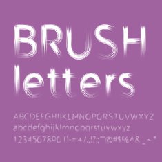 Letters painted with brush