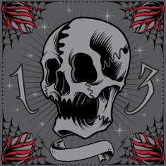 Skull and Roses Frame
