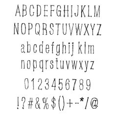 Vector hand drawn alphabet N41