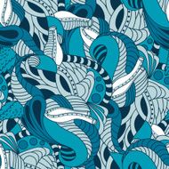 Hand drawn abstract seamless pattern
