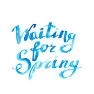 Spring watercolor hand-drawn lettering N2