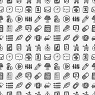 seamless doodle web pattern N6
