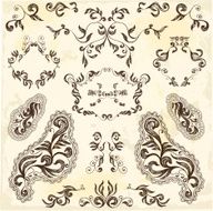 Floral elements and frames N2