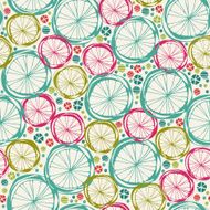 Seamless vector doodle round texture