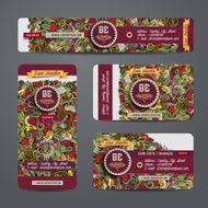 templates set with doodles love theme N3