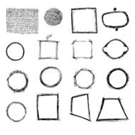 Geometric shapes freehand hatching