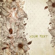 Abstract retro flowers background N2