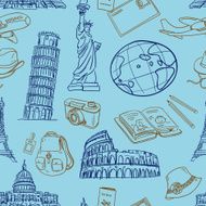Seamless background - Travel