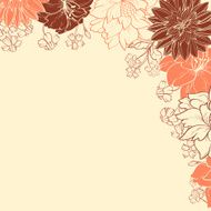 Floral background with orange flowers N3