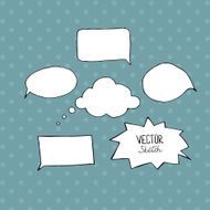 Set of blank speech bubbles with space for text N5