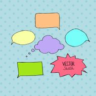 Set of blank speech bubbles with space for text N6