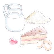 Ingredients for cake bakery