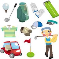 cartoon golf icon