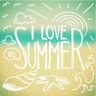 I love Summer doodle