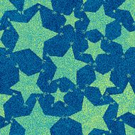 doodle stars seamless pattern