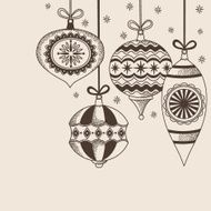 Drawing christmas ornaments