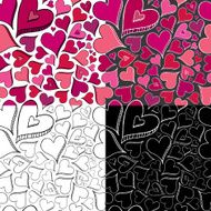 Seamless heart pattern N5