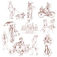 Urban people sketch