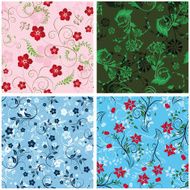 seamless floral backgrounds set N2