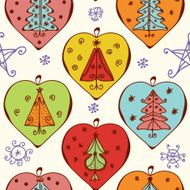 Seamless pattern with christmas decorations