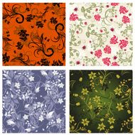 seamless floral backgrounds set N3