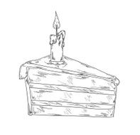 piece of cake sketch