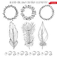 Hand drawn design elements N24