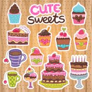 Muffin Cupcake pie cake tea set