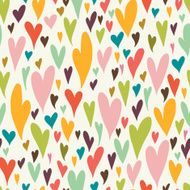 Doodle hearts pattern