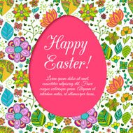 Easter egg on flowers background N5
