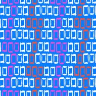 Geometric pattern with small hand painted squares N9