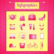 Women&#039;s vector infographic set N2