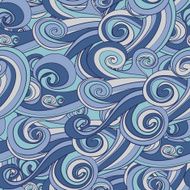 hand drawn blue wave pattern