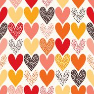 seamless dots heart pattern