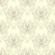 Seamless Floral Pattern (Vector) Hand Drawn Texture N200