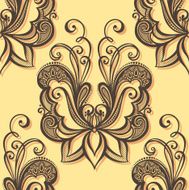 Seamless Floral Pattern (Vector) Hand Drawn Texture N201