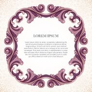 Elegant template with vintage flourish frame