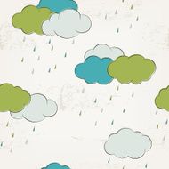 Retro rainy clouds N2