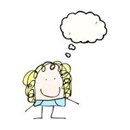 child&#039;s drawing of a happy woman N14