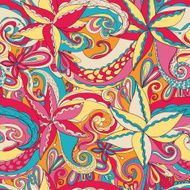 Seamless hand-drawn pattern floral background N2