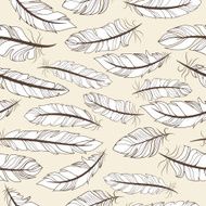Feathers seamless pattern N3