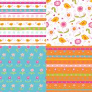 Set of fairy doodle patterns N2