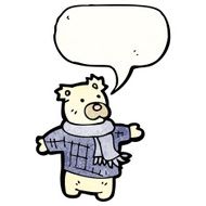 polar bear teddy cartoon N7