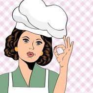 pop art woman cook N20