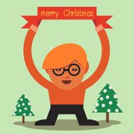 Businessman Christmas Banner N2