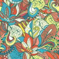 Seamless wave hand-drawn pattern waves background N26