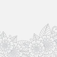 Flower ornament frame N4